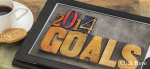 2014 goals on digital tablet